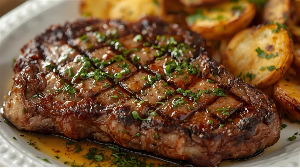 Filete de res a la parrilla con Chimichurri Classic Lemara, jugoso y dorado